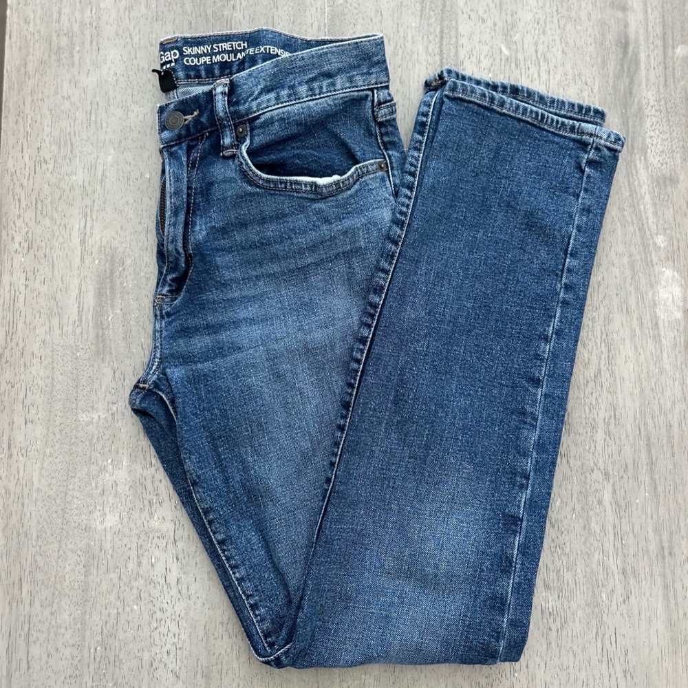 Gap Mens Skinny Stretch Jeans 29x30 Medium Wash Blue Denim Pants